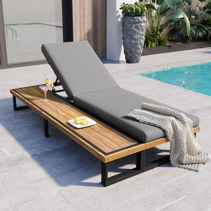 Adjustable Outdoor Pool Lounge Chair